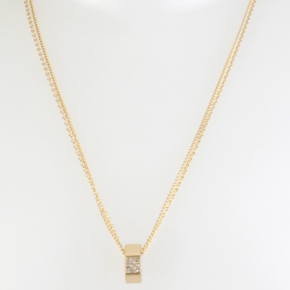 All Saints Hexagon Pavė Pendant Necklace